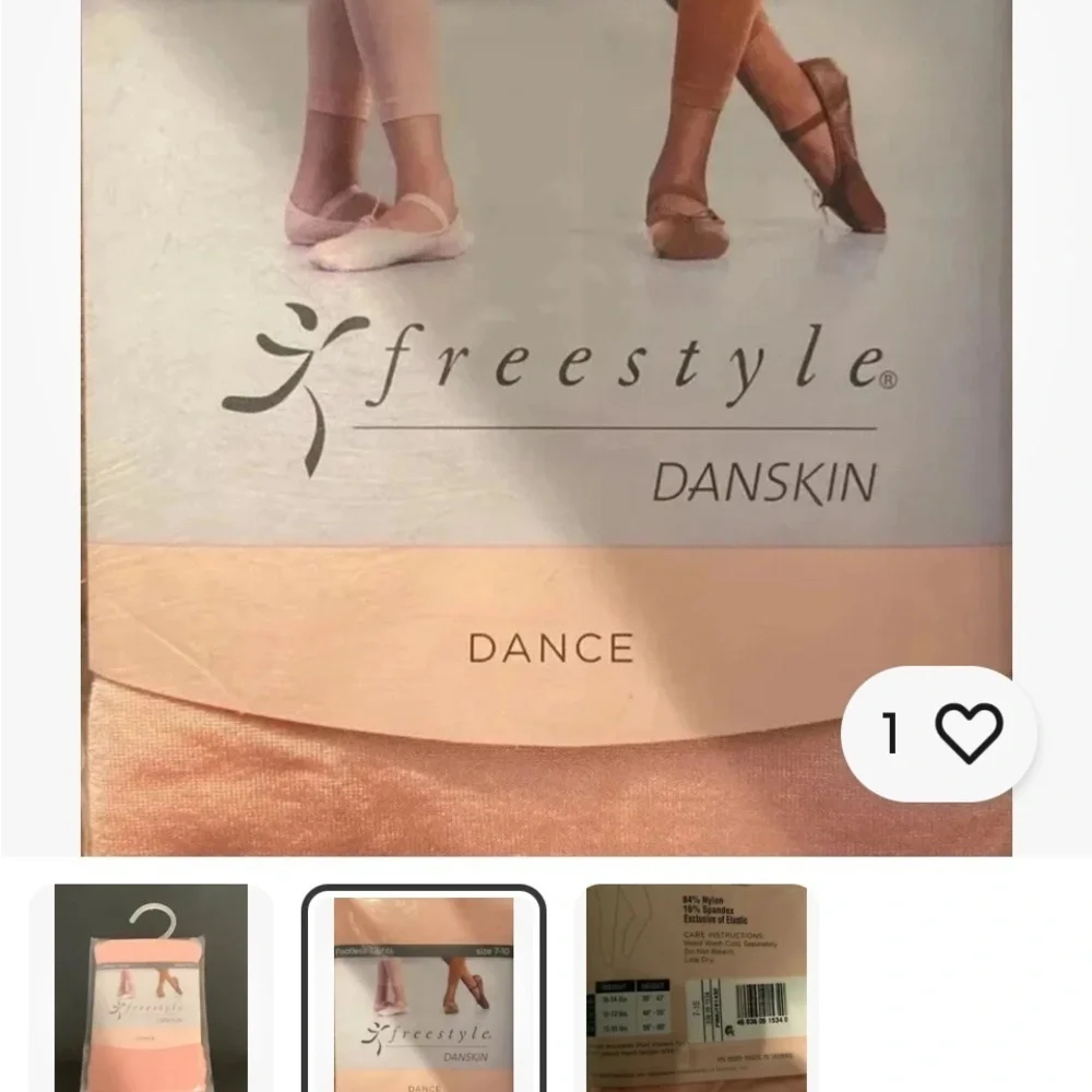 - Danskin Dance Freestyle Footless Tights -Pink